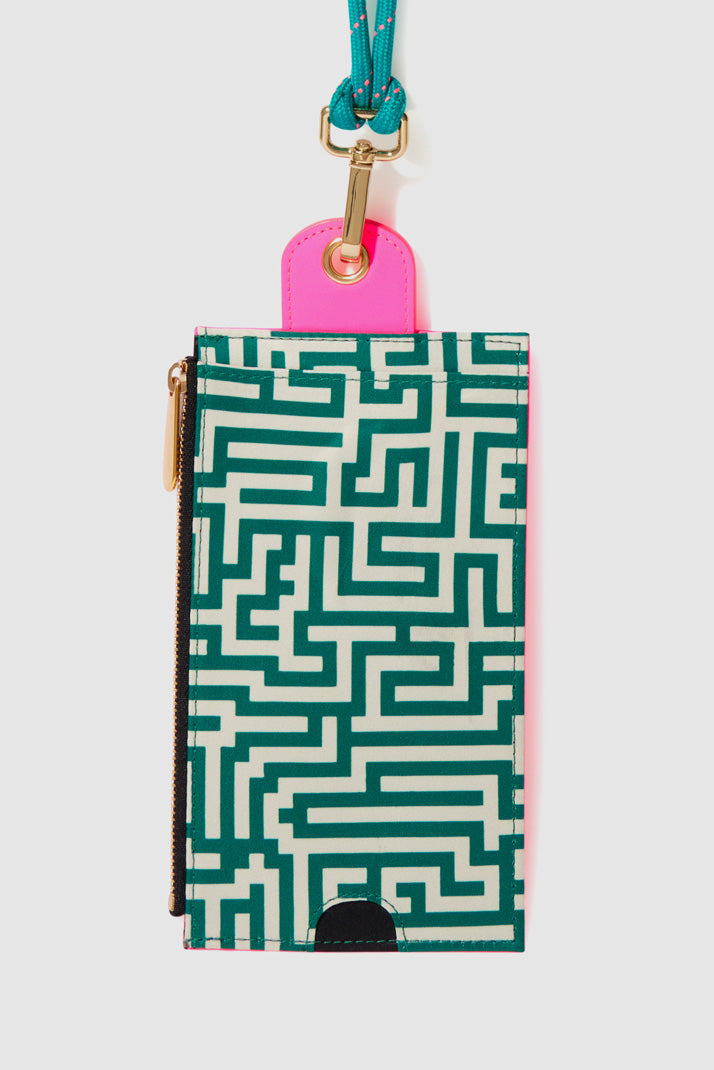 The Minis - Large neck wallet in Maps print