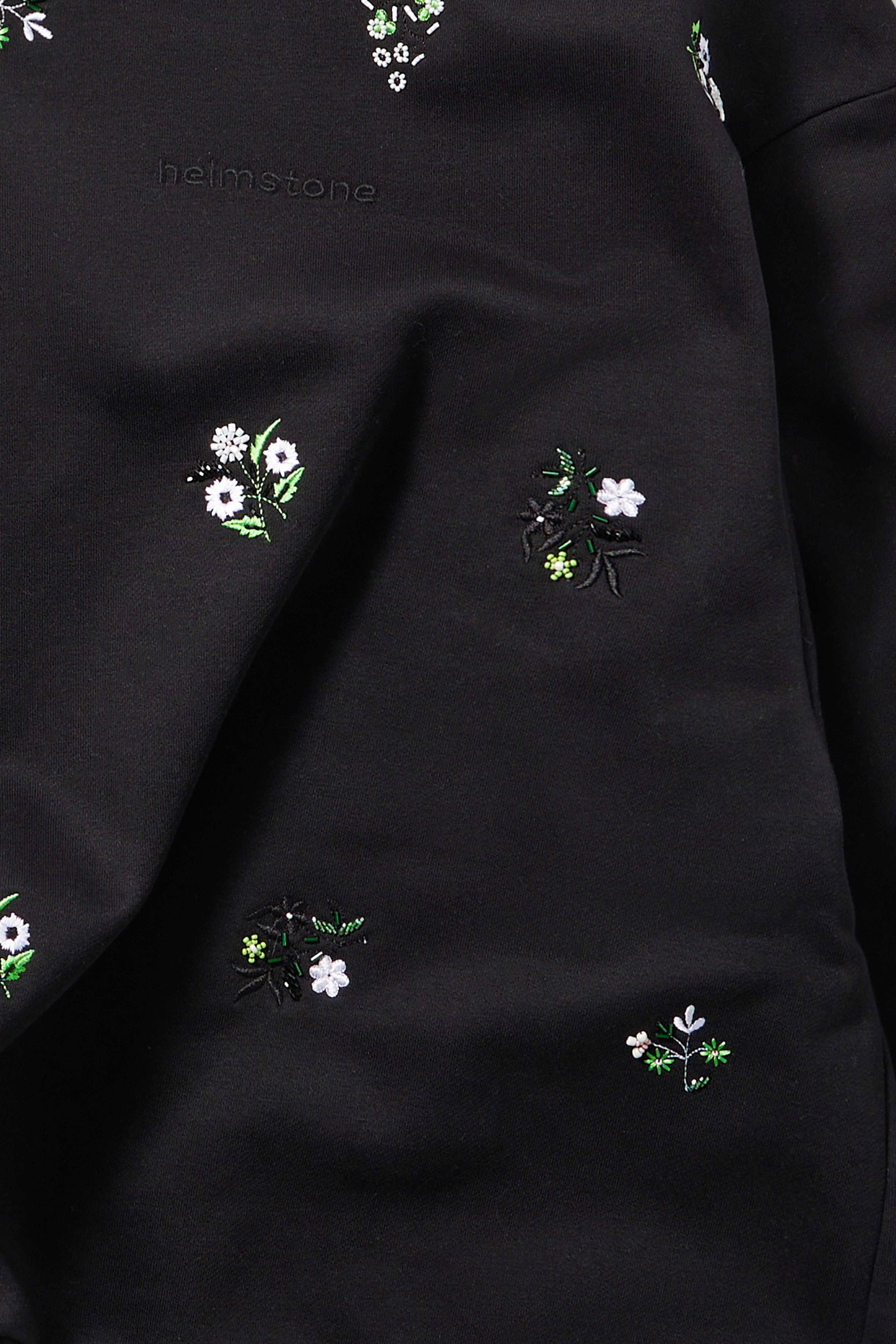 Harlem jumper in black beaded embroidered fleece