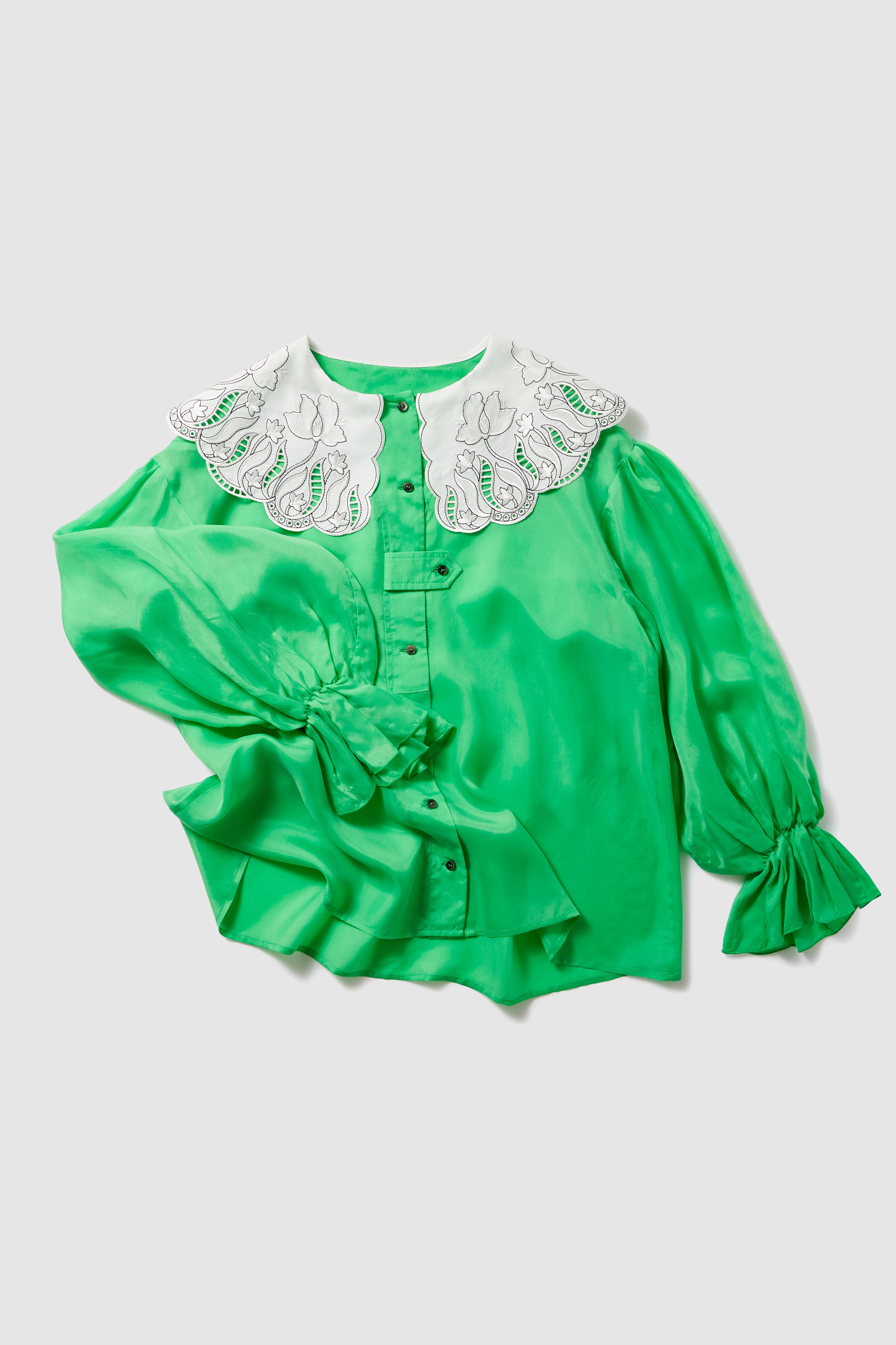 Trigalière shirt in Chlorophyll cupro