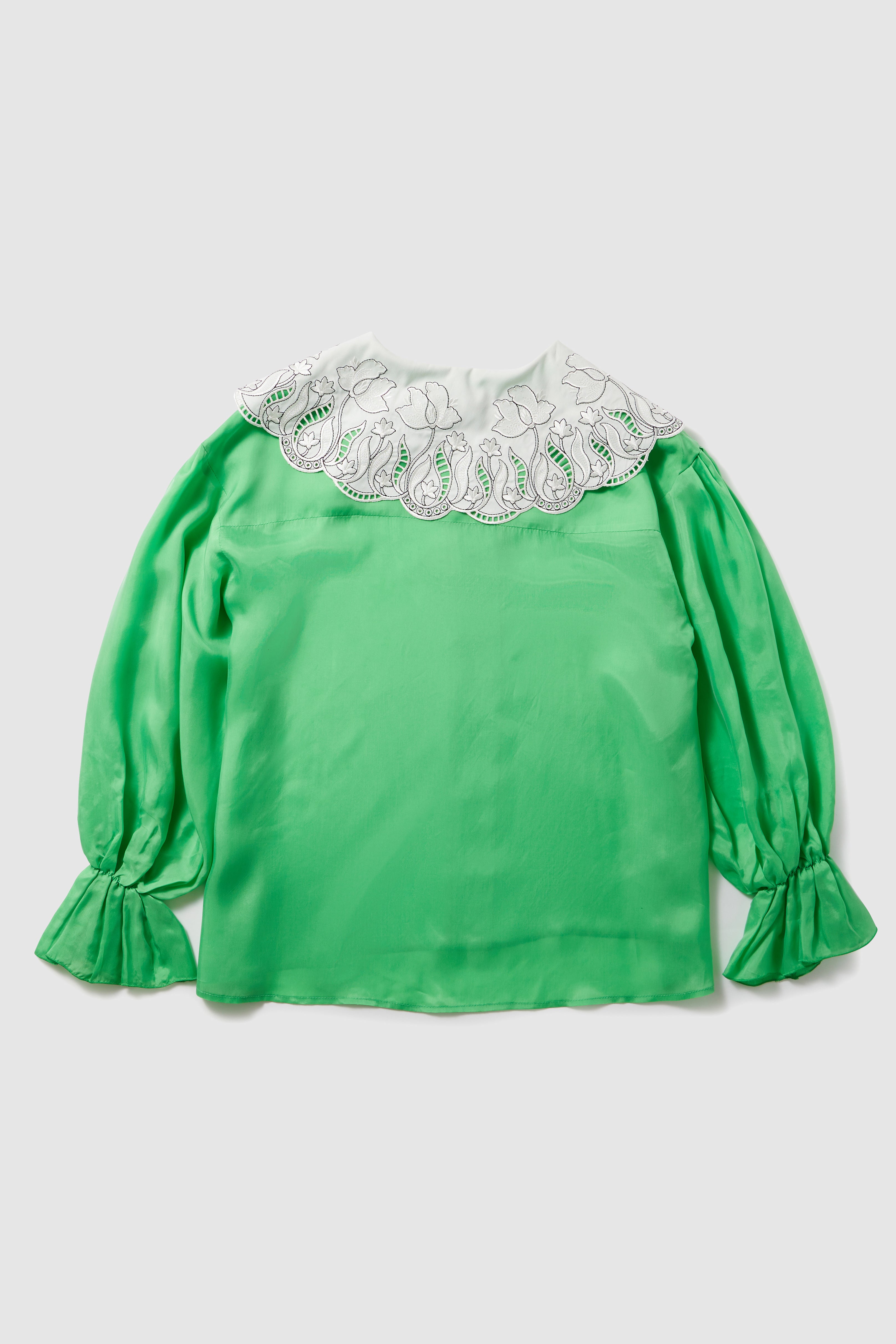 Trigalière shirt in Chlorophyll cupro