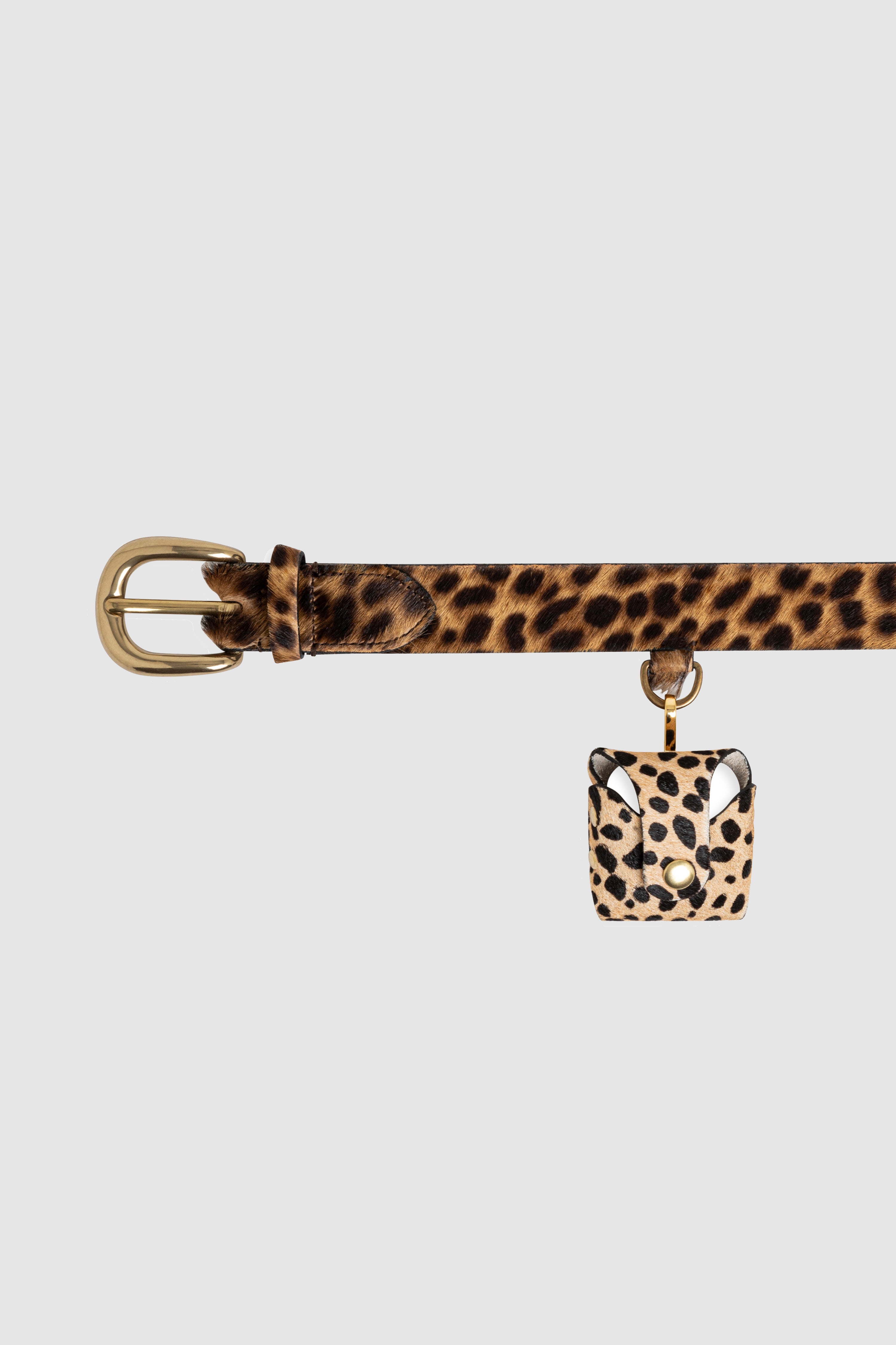 Belt in Leopard printed leather