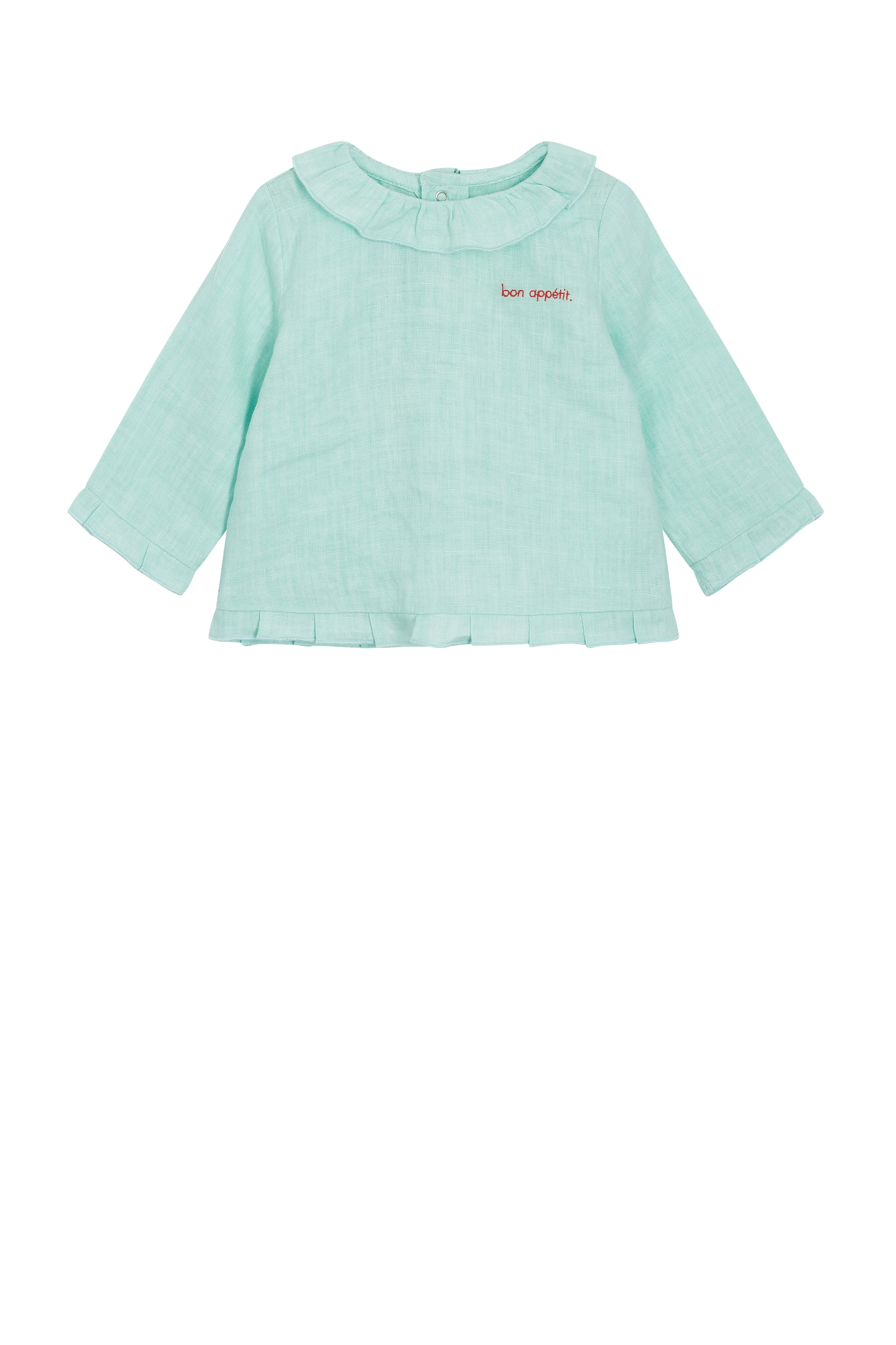 Heimstone x Catimini - Blouse in mint linen