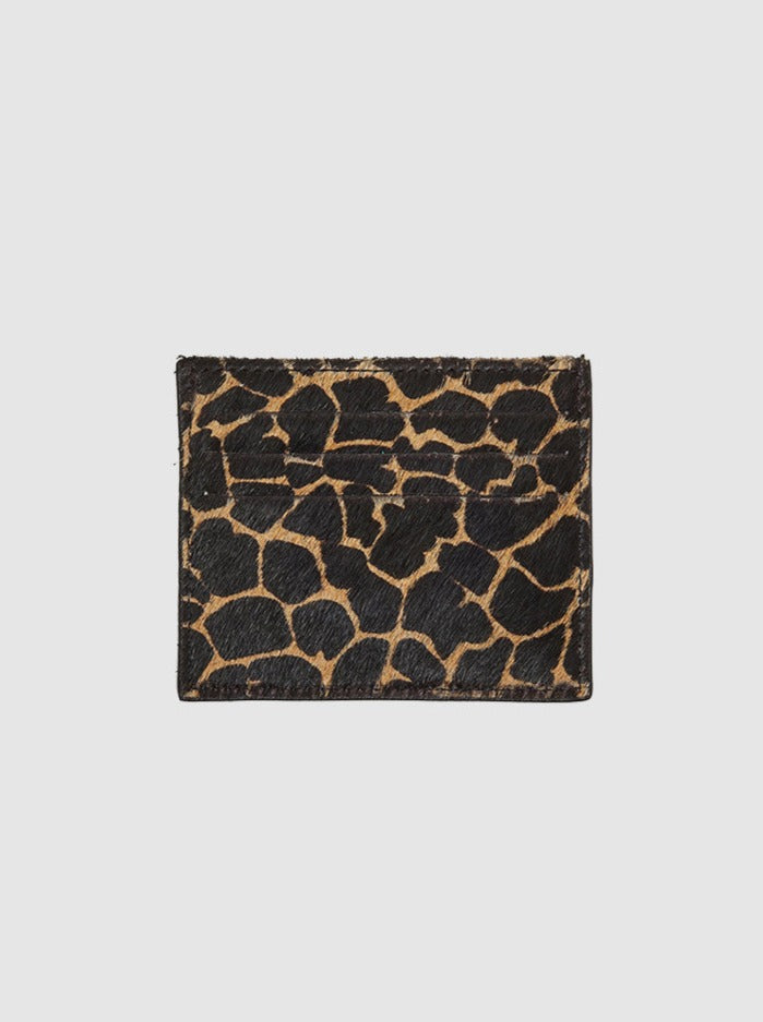 The Minis - Card holder in Giraffe leather