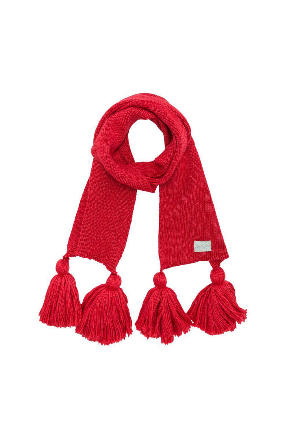 Ellis scarf in red knit